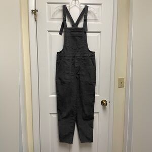 Aerie Charcoal Denim Overalls